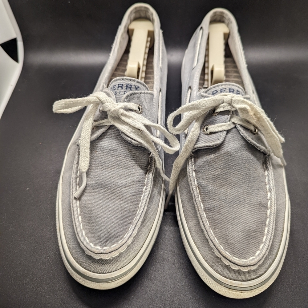 SPERRY Women's boat shoes grey lace-ups size 9M
